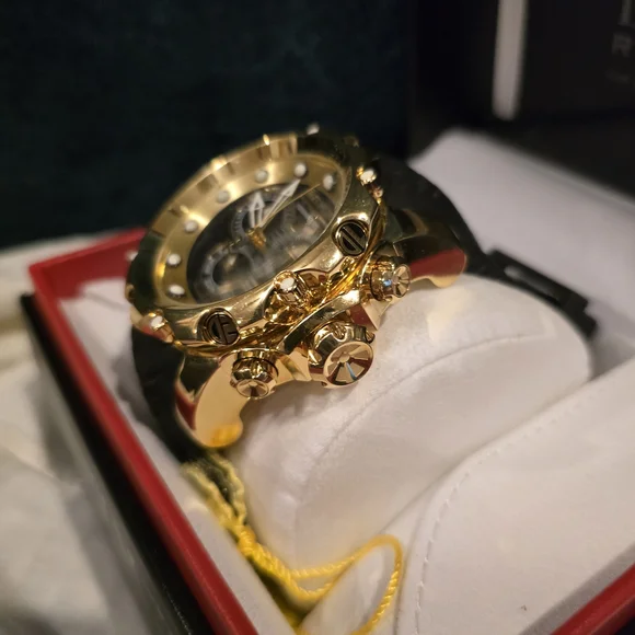 Invicta Gold and Black Chronograph Watch - Picture 3 of 6
